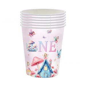 Ensemble de vaisselle jetable en <span class=keywords><strong>papier</strong></span> pour fête sur le thème des fées des fleurs et des champignons, nappes, décoration de fête d'anniversaire pour enfants, fête moderne - Product Image 3