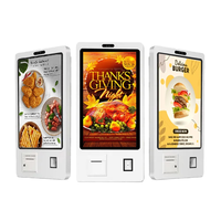 Terminal Inteligente de Pago de Facturas de 21.5 Pulgadas, Montado en la Pared, para Interiores, con Pantalla para Pedidos en Restaurantes y SDK