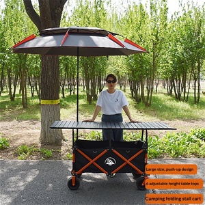 Meistverkaufter Leichtgewichtiger Kleiner Klappbarer Lift-Up Tischwagen Camping-Einkaufstrolley Faltbarer Gartenwagen - Product Image 3