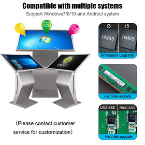 Veto Lcd 32-65 Inches Self Service Floor Standing Digital Advertising Display Interactive <b>Touch</b> <b>Screen</b> Kiosk for Bank Hotel Mall - Product Image 5
