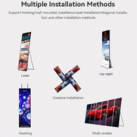 TOPvision P1.53 İç Mekan LED Aynalı Dijital Tabela Ekranı, Üst Düzey Reklamcılık için Mobil Standlı