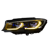 Faros Delanteros LED Completos para BMW Serie 3 G20 2019-2026, Ojos de Ángel Láser, DRL, Faros Adaptativos con Señal de Giro Dinámica