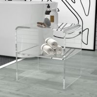 Présentoir Moderne en Acrylique Transparent Écologique Personnalisable pour Chaussures, Bord Doré, Montage Facile, Haute Qualité, pour Chaussures Hautes