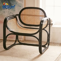 Fauteuil en bambou design, style vintage, chaises de jardin, chaise de salle à manger en rotin naturel, différentes couleurs, chaise d'extérieur décorative