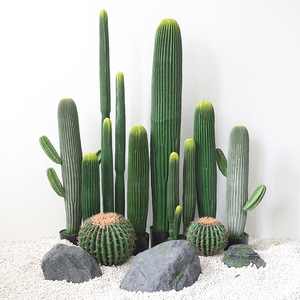 Bonsái de cactus simulado de pie de Planta artificial verde grande elegante y popular para diseño de paisaje - Product Image 4