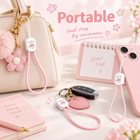 Câble de charge USB-C portable 2-en-1 avec dragonne, chargement rapide, transfert de données, cordon, logo personnalisé, cadeau promotionnel