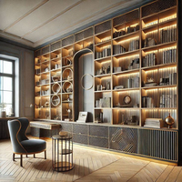 Vente en gros de bibliothèques en acier inoxydable de luxe personnalisées sans formaldéhyde armoire de rangement antirouille pour usage domestique et bureau