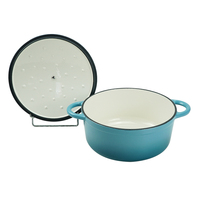 Ensemble de poêles à frire en fonte de luxe 7 pièces Marmite en argile antiadhésive avec couvercle Casserole pour soupe à usage domestique