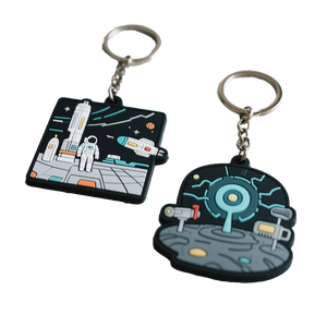 Llavero de PVC con etiqueta de goma suave de silicona de cloruro de polivinilo 2D personalizada, fabricada por un fabricante certificado, con colores a juego. - Product Image 3