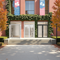 DEMEA porte d'entrée de qualité commerciale économe en énergie rupture thermique en alliage d'aluminium système de contrôle d'accès étanche manuel
