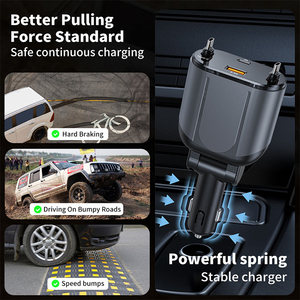 2025 New Hot 4 trong 1 có thể thu vào cáp <span class=keywords><strong>Car</strong></span> <span class=keywords><strong>Charger</strong></span> 60 Wát nhanh <span class=keywords><strong>Car</strong></span> <span class=keywords><strong>Charger</strong></span> với màn hình LED cho <span class=keywords><strong>Android</strong></span> điện thoại - Product Image 6