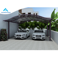 Auvent de voiture Garage Car Port Set Carport Set Métal Aluminium Parking Polycarbonate Double Carport