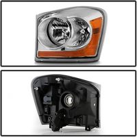 Auto Lamp Factory Style für 2004-2006 Dodge Durango Scheinwerfer (Chrom gehäuse/durchsichtige Linse)