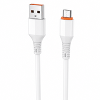 Câble de charge Micro USB blanc, USB-A vers Micro USB, pour smartphone Android, tablette, batterie externe, voiture, maison, bureau, voyage