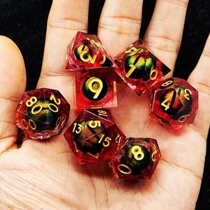Nouveau jeu de dés mobiles Dragon Eye DND dés RPG 7 pièces avec boîte-cadeau pour les jeux de rôle - Product Image 3