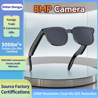 Lunettes Intelligentes IA avec Caméra 5.4, Lunettes de Soleil 8MP HD, Assistant Vocal, Traduction en Temps Réel, Contrôle Tactile, Monture TR90 M02S
