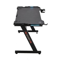 Mesa de juegos para ordenador, escritorio de estilo de carreras con luz LED RGB, fabricante de PC