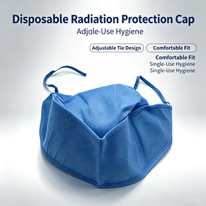 Casquette de protection jetable sans plomb pour procédures interventionnelles, protection contre les rayons X, non toxique, pour médecins, 0,25 mmpb - Product Image 2