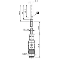 Connecteur métallique M8 Amplificateur intégré DCC4.0V0.8PSK-K0.6-TSL Capteur de proximité inductif