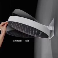Ensemble de douche thermostatique de luxe en laiton brossé or avec affichage numérique LED et pommeau de douche pluie