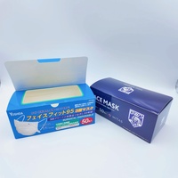 Carton pliable personnalisé pour l'emballage des masques avec fente découpée, certifié FSC, écologique, de haute qualité
