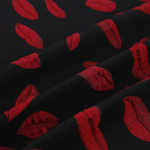 Tissu jacquard brodé 3D de style français, motif lèvres, pour robe, vêtement ou sac - Product Image 4