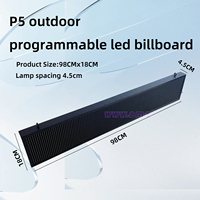 Letrero LED Pequeño Impermeable de 5000cd de Brillo, Tablero Publicitario Programable, Pantalla de Mensajes Desplazables, Cartelera Exterior