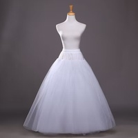 Jupon Crinoline Femme 2-8 Cerceaux, Coupe A-Line, Bordure Dentelle, Blanc, Taille Élastique, pour Robe de Mariée