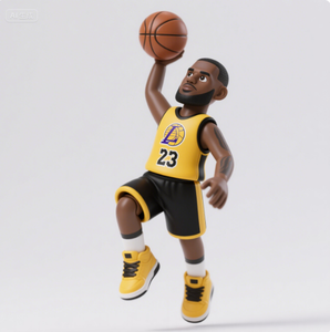 Özel PVC enjeksiyon renk boyama basketbol oyuncu 1990s aksiyon figürleri OEM fabrika 3D karikatür oyuncak tasarım - Product Image 1