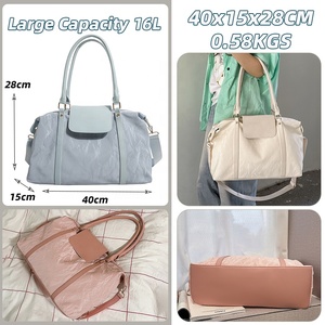 Geringe Mindestbestellmenge Einfarbige Freizeit-Schultertasche aus Wasserdichtem PU-Material, Leichte Sport- und Reisetasche mit Robustem Griff und Diebstahlsicherer Tasche - Product Image 2