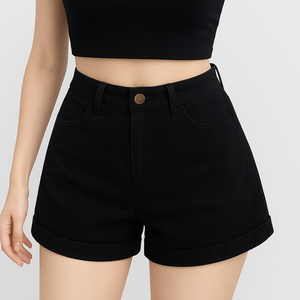 Pantalon pour femmes personnalisé OEM ODM taille haute short kaki avec bouton et fermeture éclair nouvelle tendance pour l'été prix de gros - Product Image 4