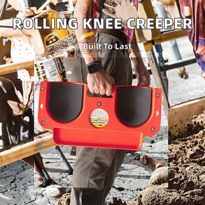 Outils industriels de qualité supérieure : Patins de protection pour genoux, Roulettes pour chariots de chantier, Roues en mousse plastique, Kit de pose de carrelage inclus - Product Image 2