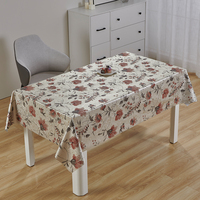 Nappe en PVC métallisé à bordure florale RNPT, avec support tissé, imperméable et résistante à l'huile, pour restaurant et salle à manger