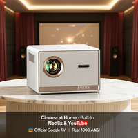 Projecteur BYINTEK T5 Max Google TV 1000 ANSI 4K - Netflix officiel, mise au point automatique, moteur anti-poussière scellé, home cinéma intelligent