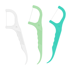 I bastoncini di filo interdentale alla menta sono efficaci per rinfrescare la bocca e pulire i denti - Product Image 1