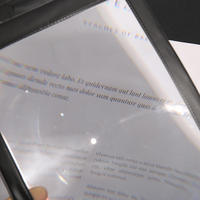 Loupe de bureau à grande lentille A4, loupe de lecture professionnelle pour personnes âgées, personnalisable