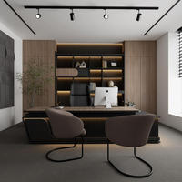 Aisdecor - Mobilier de bureau haut de gamme au design moderne personnalisé pour PDG, directeurs et cadres - Étagères de séparation et armoires murales