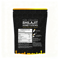 Bâtonnets de miel de Shilajit de l'Himalaya pur de qualité supérieure les plus vendus avec plus de 85 minéraux en trace Supplément pour hommes de qualité or 10 bâtonnets