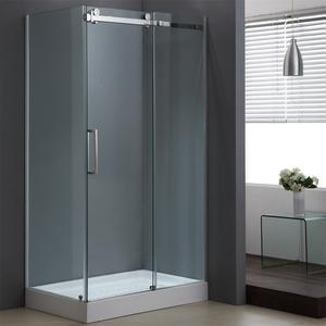 Mampara <span class=keywords><strong>de</strong></span> <span class=keywords><strong>Ducha</strong></span> <span class=keywords><strong>de</strong></span> Vidrio Corrediza en Forma <span class=keywords><strong>de</strong></span> L, Bandeja Rectangular Impermeable, Panel <span class=keywords><strong>de</strong></span> Pantalla Táctil, Puerta <span class=keywords><strong>de</strong></span> <span class=keywords><strong>Ducha</strong></span> sin Marco - Product Image 1