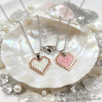 Colliers magnétiques romantiques pour couples, cadeau de la Saint-Valentin, collier pour meilleures amies, collier en forme de cœur, ensemble de bijoux