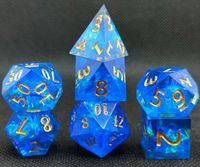 Ensemble de dés en résine polyédriques sculptés de luxe (1 pièce) pour DND/RPG/ Design de mode moderne