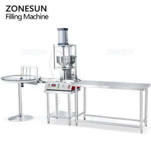 Machine de remplissage automatique de liquides chimiques pour peinture en aérosol métallique ZONESUN ZS-AQF1 avec structure d'alimentation en bouteille - Product Image 6