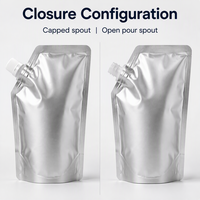 Pochette souple à bec verseur de 1500 ml en PE blanc de qualité alimentaire, imprimée en héliogravure, avec buse, sac à jus autoportant, étanchéité anti-fuite pour l'eau