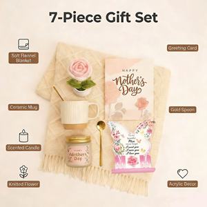 Set de Regalo <span class=keywords><strong>para</strong></span> el Día de la Madre Lunaire, Manta Acogedora, Vela Aromática, Decoración Acrílica, Caja de Regalo <span class=keywords><strong>para</strong></span> la Relajación de Mamá, Regalos de Cumpleaños <span class=keywords><strong>para</strong></span> Mujeres - Product Image 4