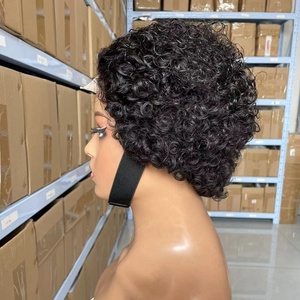 Perruque 100% <span class=keywords><strong>cheveux</strong></span> humains brésiliens faits à la main <span class=keywords><strong>de</strong></span> haute qualité, adaptée aux coupes <span class=keywords><strong>de</strong></span> <span class=keywords><strong>cheveux</strong></span> des femmes noires, confortable et durable - Product Image 5