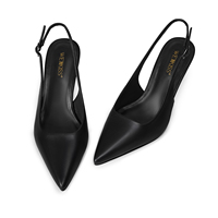 WETKISS – Escarpins à talon aiguille noirs pour femmes, à bout pointu, avec bride réglable à la cheville, idéaux pour le bureau – Vente en gros à prix abordable