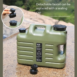 Seau de stockage d'<span class=keywords><strong>eau</strong></span> portable en plastique PE écologique avec robinet pour activités de plein air, randonnée, voyage et camping - Product Image 3