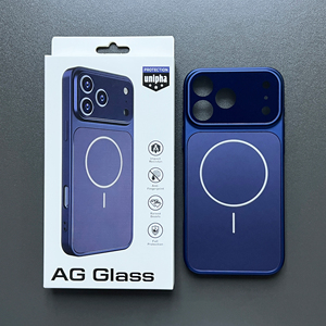 <span class=keywords><strong>Coque</strong></span> de téléphone magnétique en verre AG pour <span class=keywords><strong>iPhone</strong></span> 18 17 16 15 14 <span class=keywords><strong>13</strong></span> <span class=keywords><strong>Pro</strong></span> <span class=keywords><strong>Max</strong></span>, finition mate givrée, protection de luxe antichoc pour objectif - Product Image 2