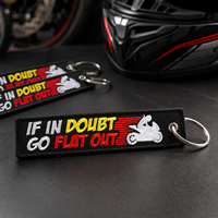 Gantungan Kunci Kain Logo Tenun Kustom dengan Cincin Kunci untuk Hadiah dan Bordir Pakaian