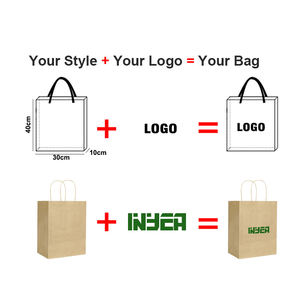 Sac biodégradable emballage victorias secret rose shopping sacs en papier logo - Product Image 6